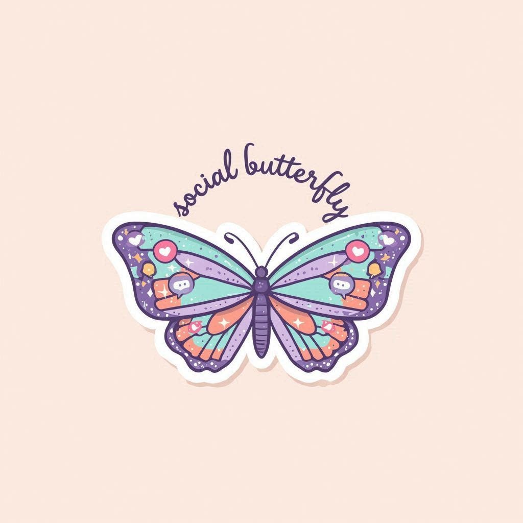 Social Butterfly Tramp Stamp